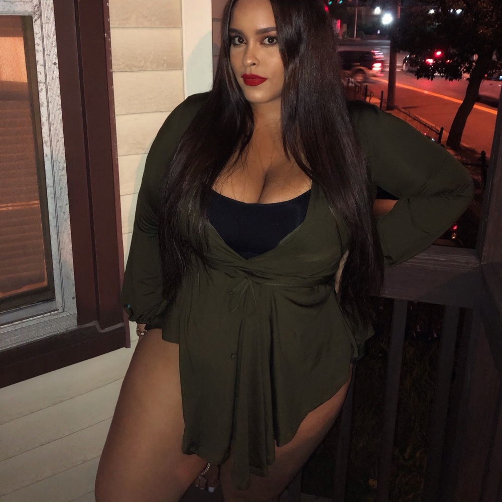 Classy olive green dress